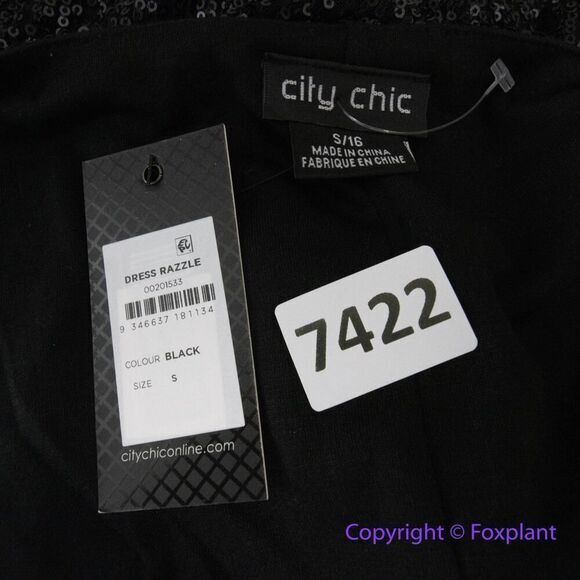 New! City Chic Razzle Dress in black, size‎ 16 - Picture 8 of 16